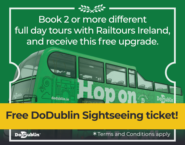 Book 2 or more Day Tours with Railtours Ireland and receive a free DoDublin Sightseeing ticket!